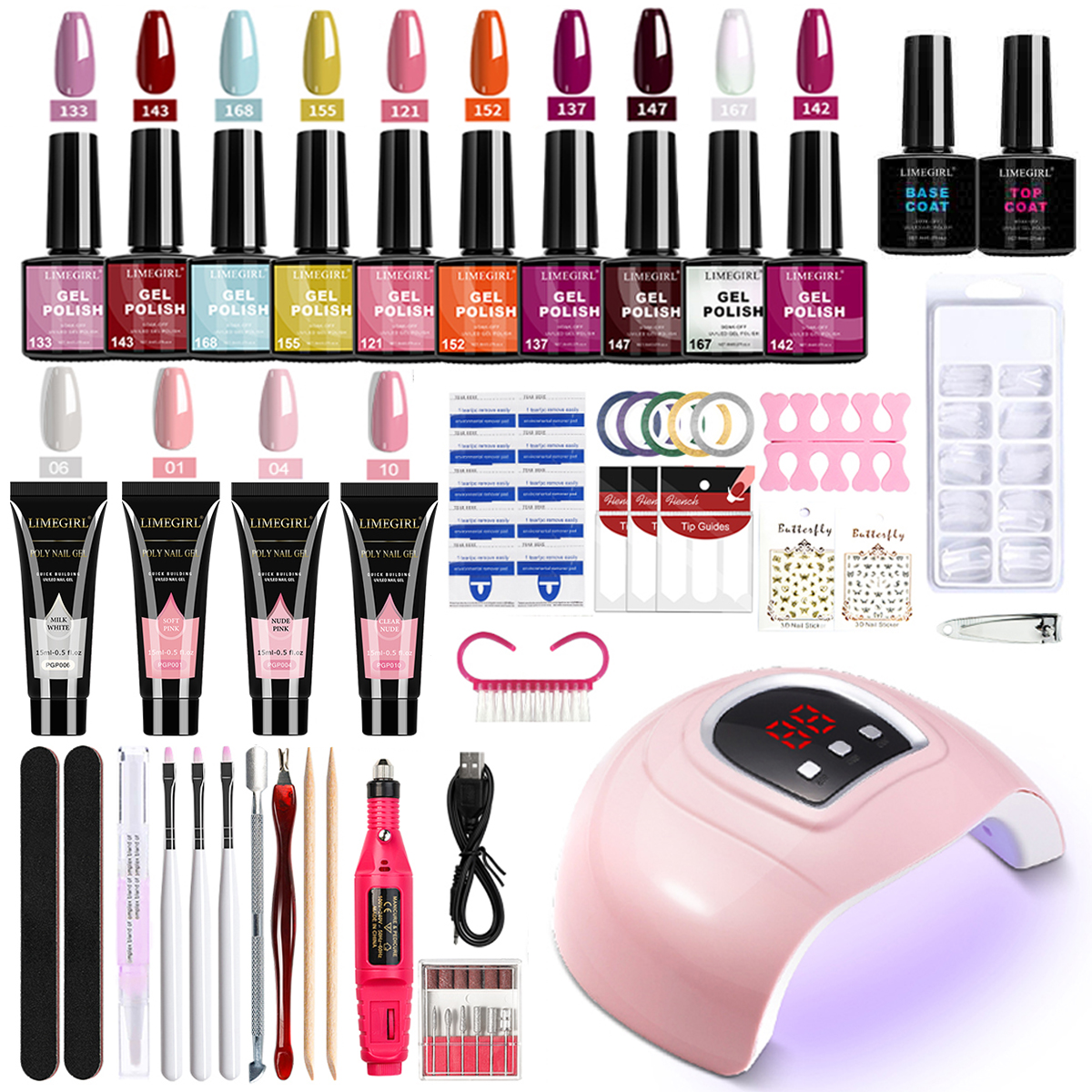 Exposure Unit Uv - LIMEGIRL 8ml Gel Nail Polish Kit