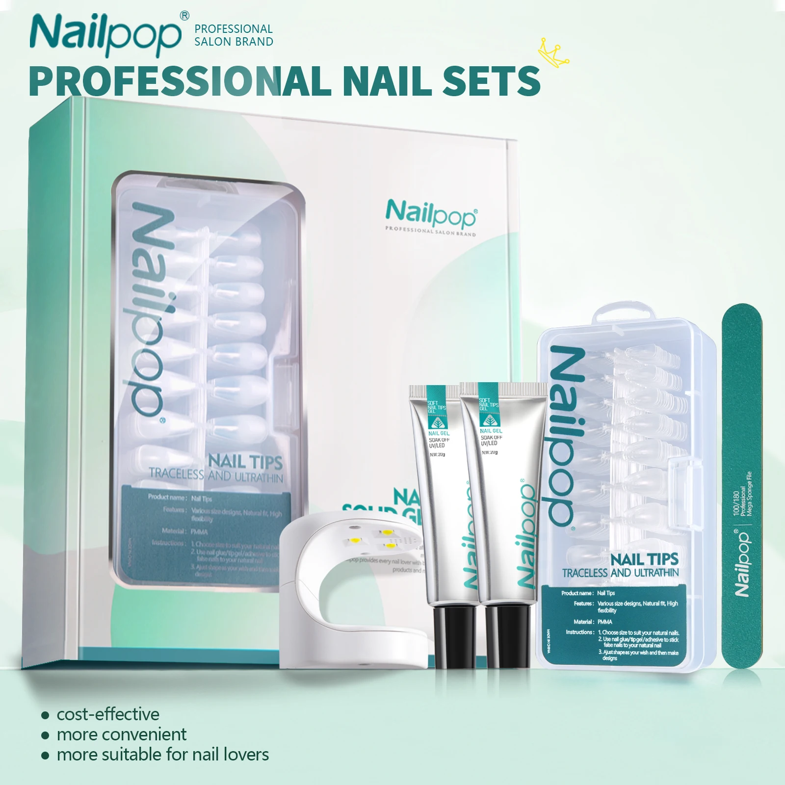 Nailpop Nail Tips and Glue Gel - Exposure Unit Uv recension och pris