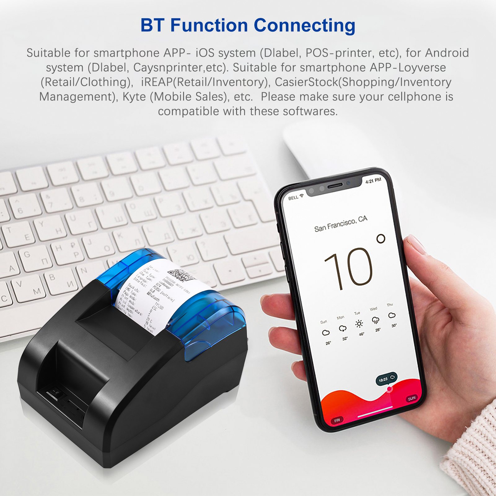58mm Thermal Receipt Printer D - Commercial Printing Shop recension och pris