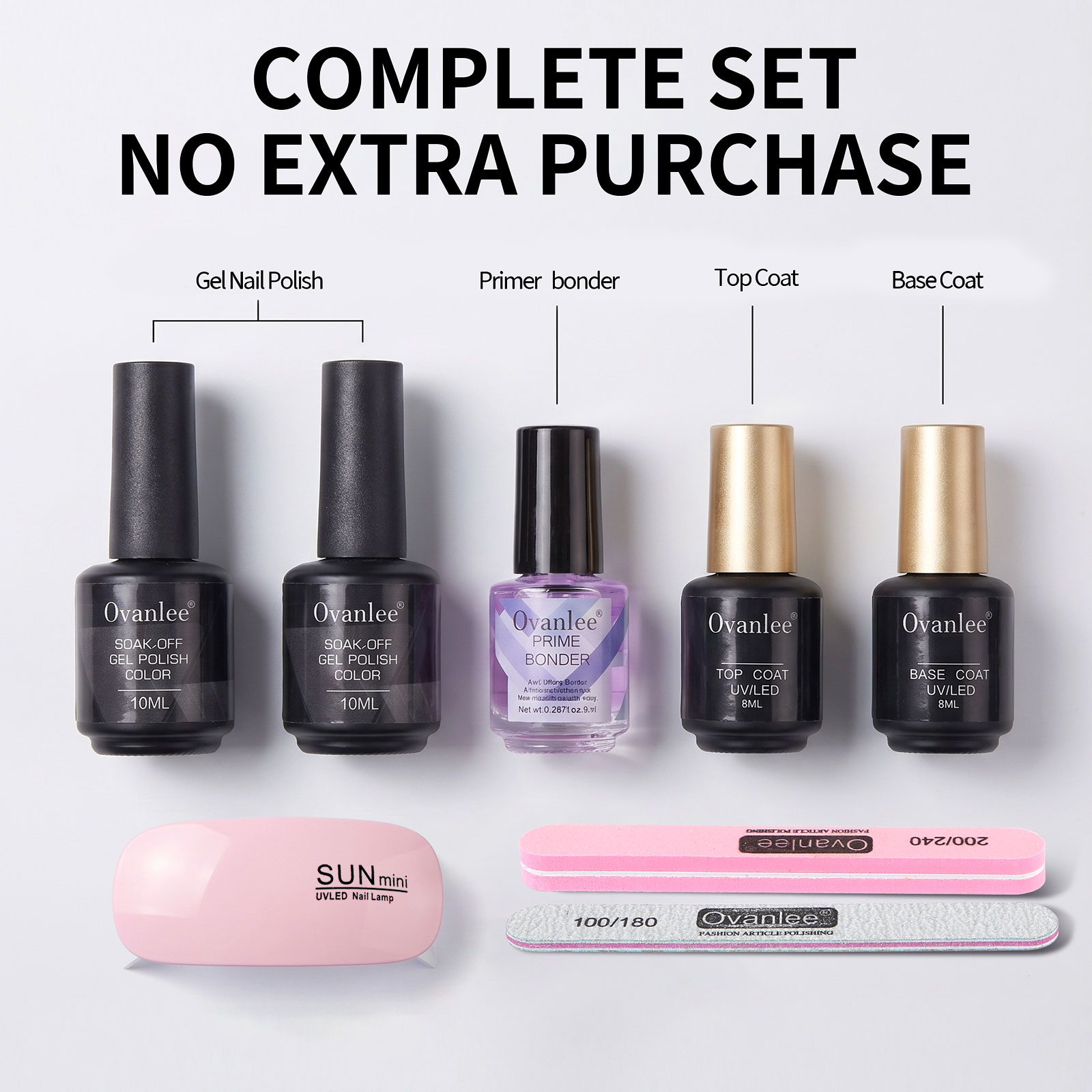 Gel Nail Polish Kit With UV Na - Exposure Unit Uv recension och pris