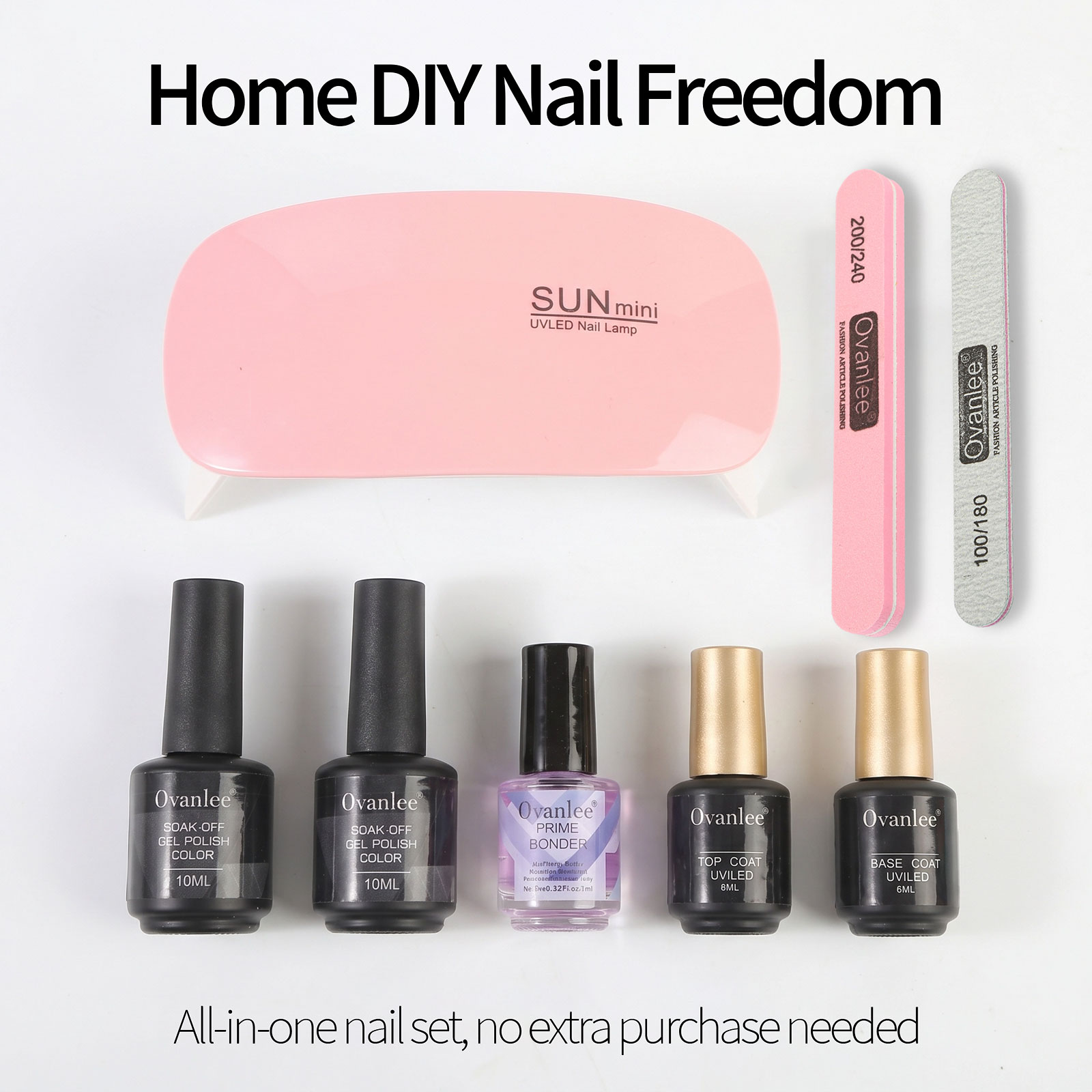 Gel Nail Polish Kit With UV Na - Exposure Unit Uv recension och pris