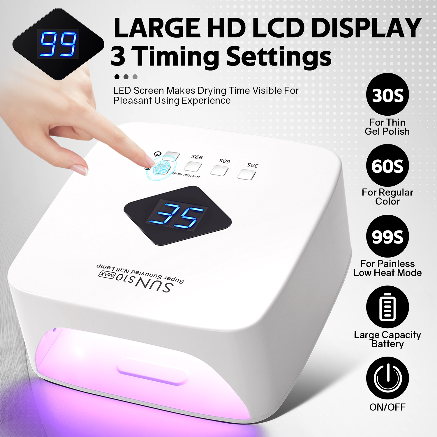 Rechargeable UV LED Nail Lamp  - Exposure Unit Uv recension och pris