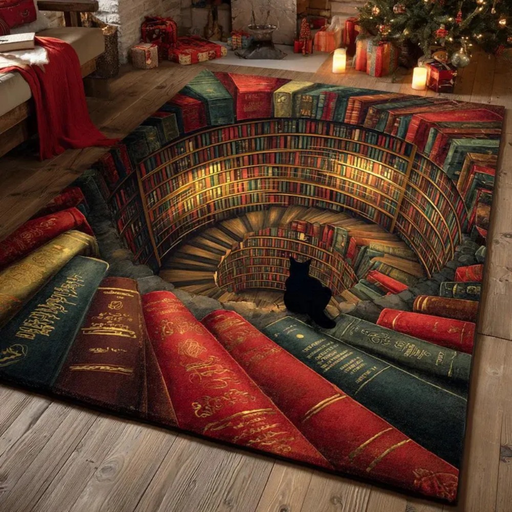Library Books 3D Illusion Rug  - Commercial Printing Books recension och pris