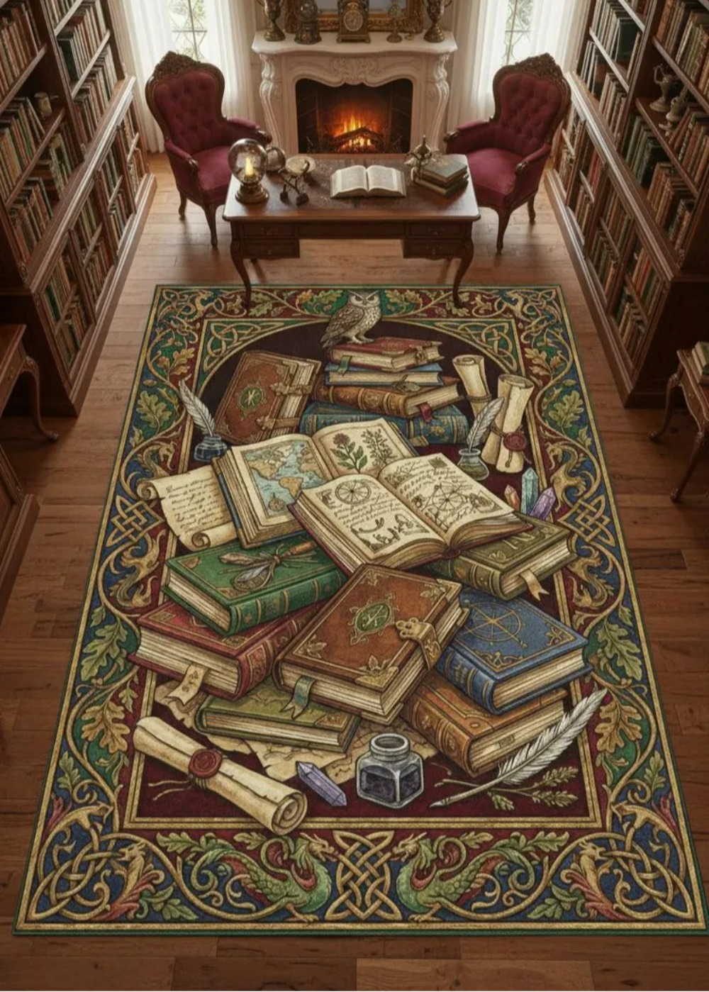 Library Books 3D Illusion Rug  - Commercial Printing Books recension och pris