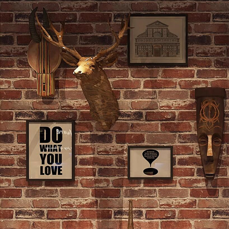 Vintage Red Brick Wallpaper Se - Commercial Wallpaper Printing recension och pris