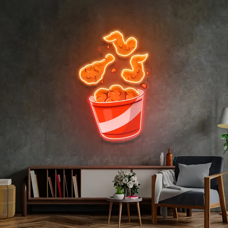 Fried Chicken Leg Neon Sign US - Commercial Printing Shop recension och pris