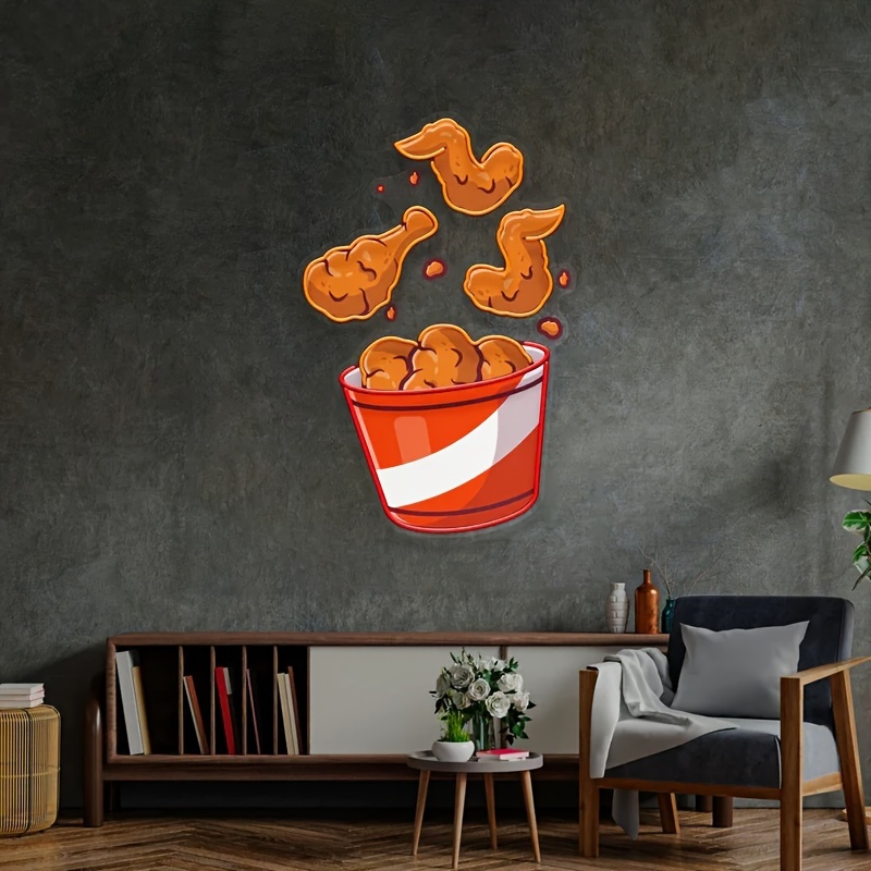Fried Chicken Leg Neon Sign US - Commercial Printing Shop recension och pris