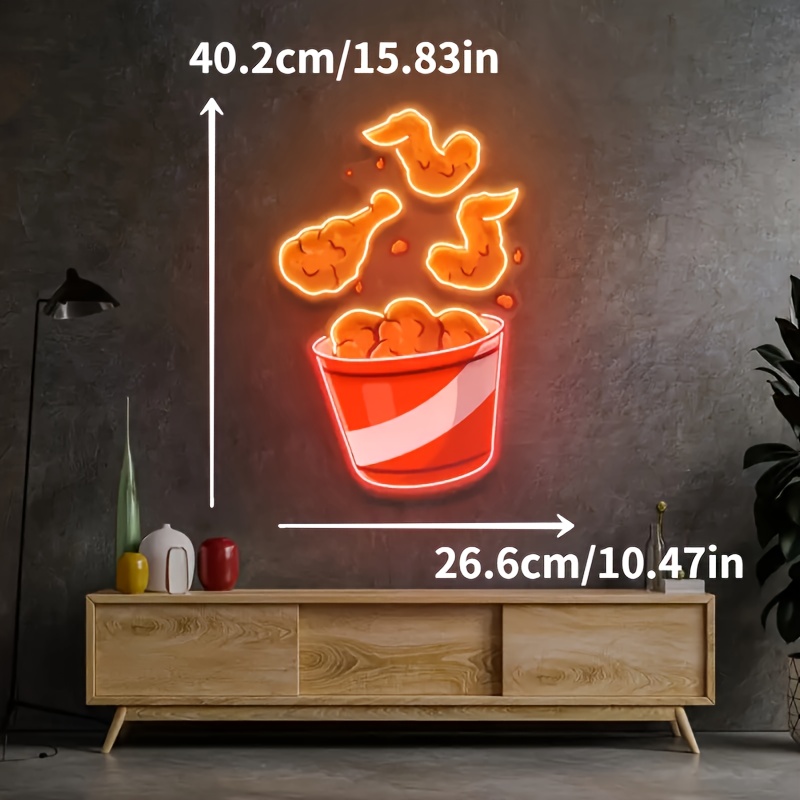 Fried Chicken Leg Neon Sign US - Commercial Printing Shop recension och pris