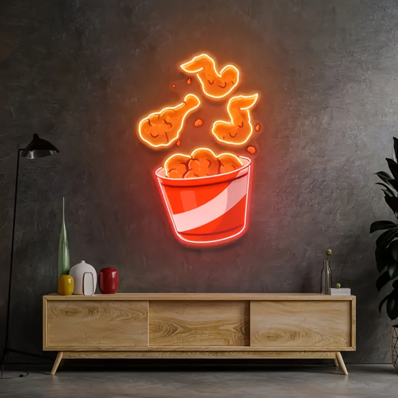 Fried Chicken Leg Neon Sign US - Commercial Printing Shop recension och pris