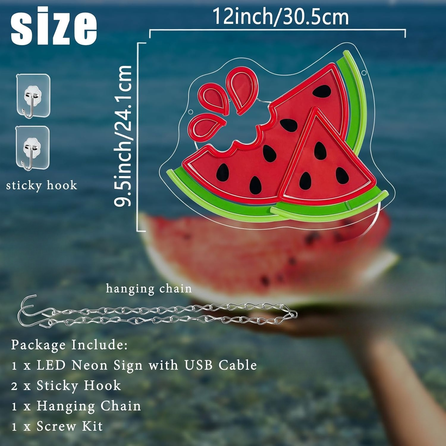 Watermelon Neon Sign UV Print  - Commercial Printing Shop recension och pris