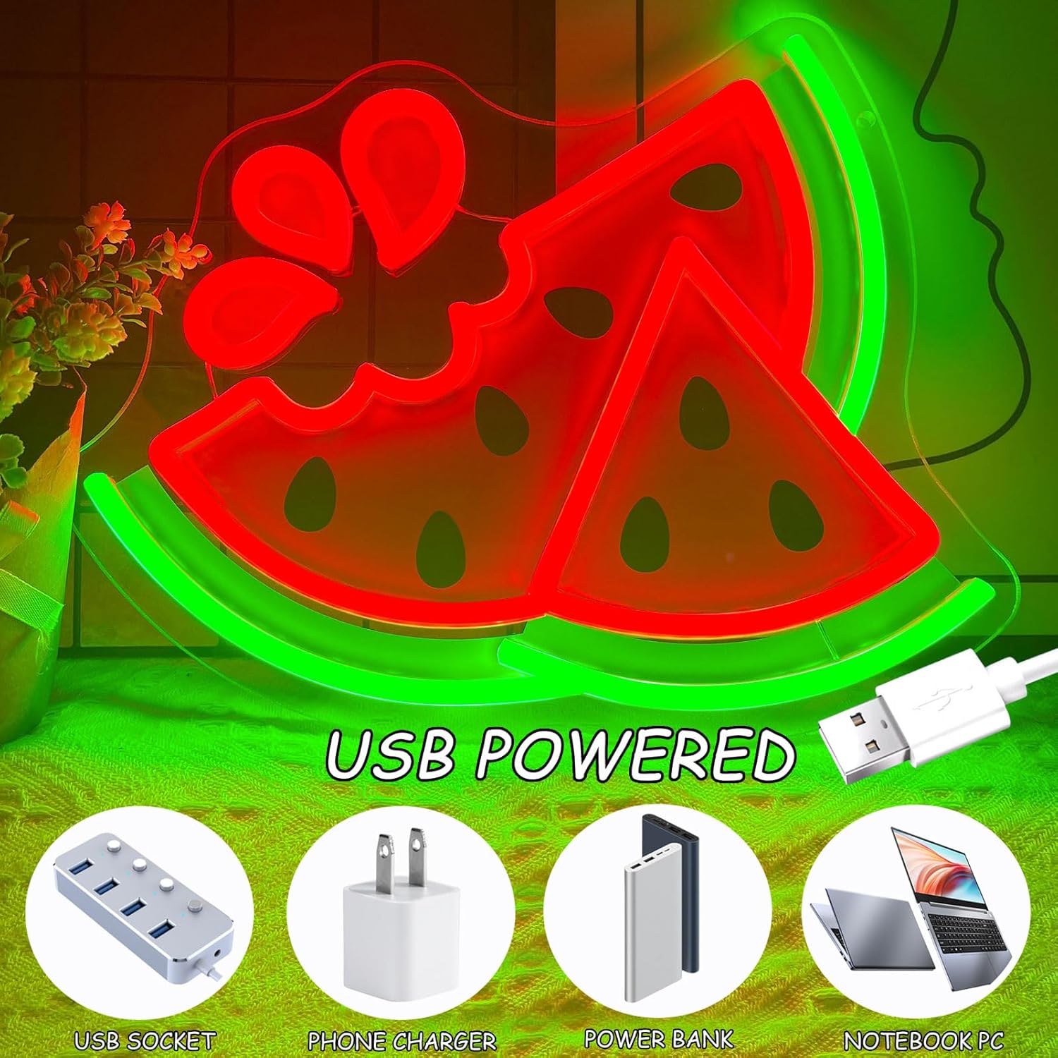 Watermelon Neon Sign UV Print  - Commercial Printing Shop recension och pris