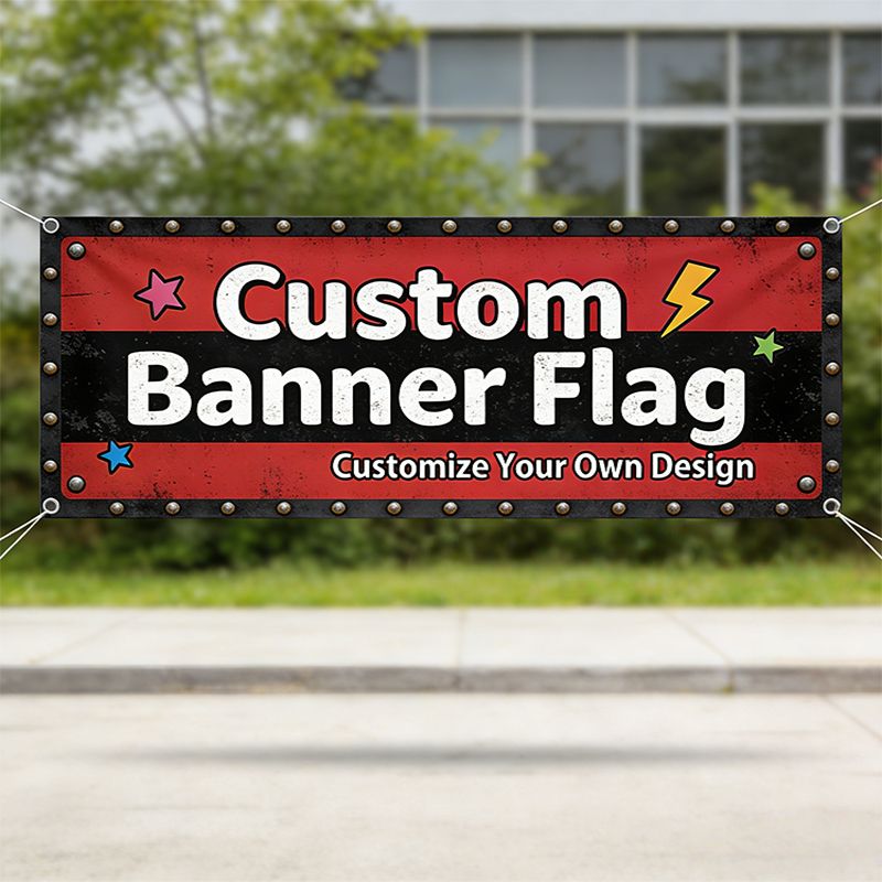 Custom Banner Flag Club Logo I - Commercial Printing Shop recension och pris
