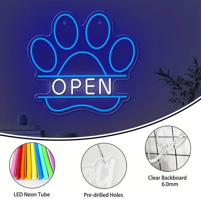LED Neon Sign USB Dimmable Paw - Commercial Printing Shop recension och pris