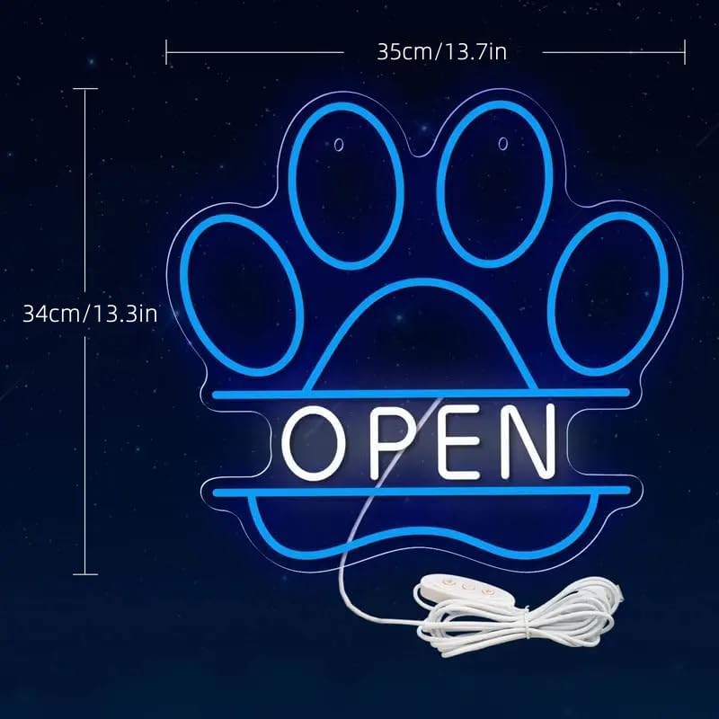 LED Neon Sign USB Dimmable Paw - Commercial Printing Shop recension och pris