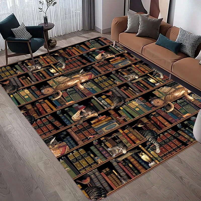 Vintage Book Print Area Rug, R - Commercial Printing Books recension och pris
