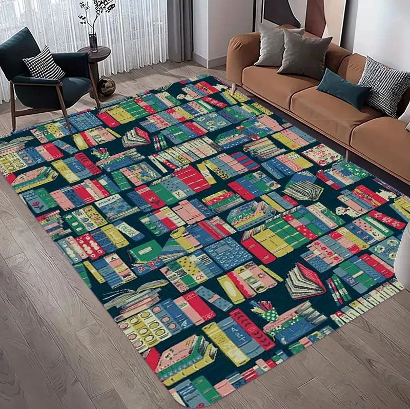 Vintage Book Print Area Rug, R - Commercial Printing Books recension och pris